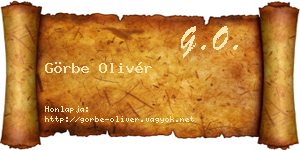 Görbe Olivér névjegykártya