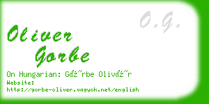 oliver gorbe business card